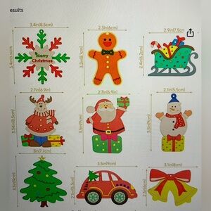 90pc. Wooden Christmas Ornaments